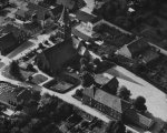 Luftbild von Borth um 1955