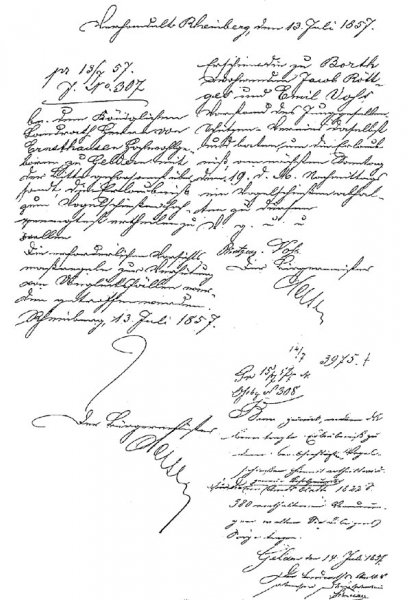 Seite 3 der Bittschrift vom 21. Juni 1852