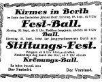 Zeitungsannonce 20. September 1886