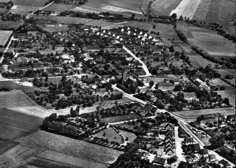 Luftbild von Borth 1964