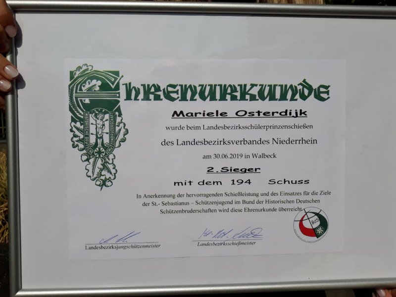 Landesbezirksschuelerprinzenschiessen 2019
