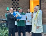 Marienandacht am neuen Standort der Schutzmantelmadonna