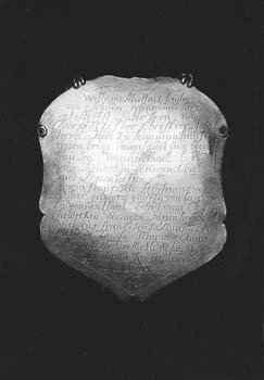 1761 - Stiftungsplakette Rückseite